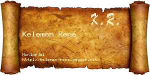 Kelemen René névjegykártya